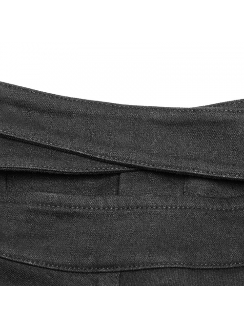 Steam Punk Female Black Hollowed Back Cross Shorts