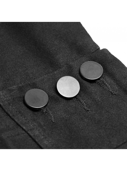 Steam Punk Female Black Hollowed Back Cross Shorts