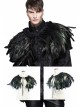 Gothic Black Lace Feather Shawl