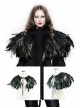 Gothic Black Lace Feather Shawl