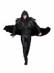 Gothic Black Lace Feather Shawl