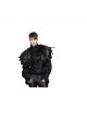 Gothic Black Lace Feather Shawl