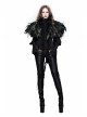 Gothic Black Lace Feather Shawl