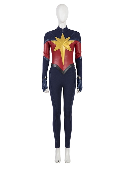 The Marvels Captain Marvel 2 Carol Danvers Battle Suit Halloween Cosplay Costume Set Without Boots