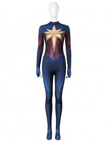 The Marvels Captain Marvel 2 Carol Danvers Battle Suit Halloween Cosplay Costume Bodysuit