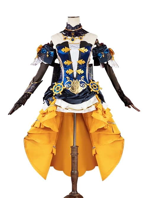 Game Genshin Impact Navia Halloween Cosplay Costume Full Set