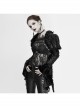 Black Composite Gothic Flocking Feather Rose Lace  Collar Small Shawl