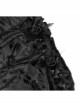 Black Composite Gothic Flocking Feather Rose Lace  Collar Small Shawl