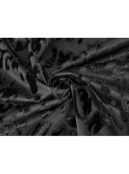 Black Composite Gothic Flocking Feather Rose Lace  Collar Small Shawl