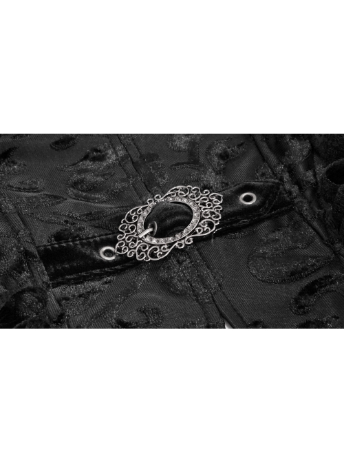 Black Composite Gothic Flocking Feather Rose Lace  Collar Small Shawl