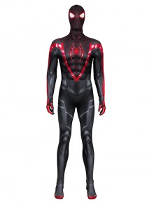 Spider Man 2 Action Adventure Games Miles Morales Bodysuit Halloween Cosplay Costume Set