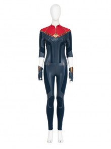 Captain Marvel II Carol Danvers Battle Suit Bodysuit Halloween Cosplay Costume Set Without Shoes