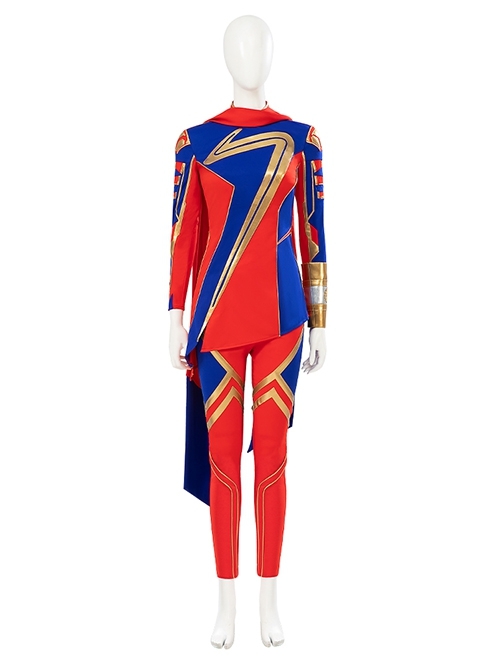 Captain Marvel II Ms. Marvel Combat Clothing Halloween Cosplay Costume Set Without Shoes