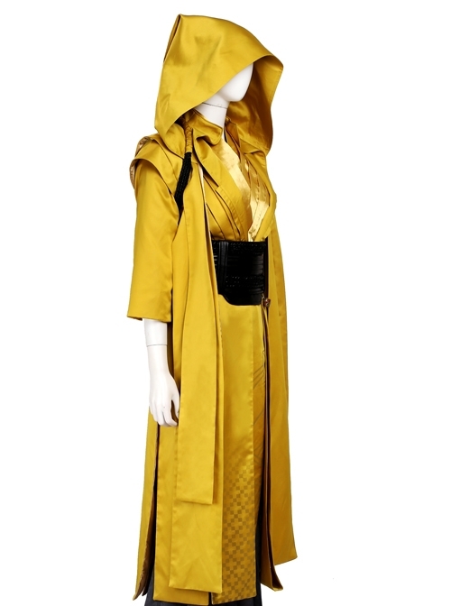 Doctor Strange Ancient One Halloween Cosplay Costume Yellow Hooded Cloak