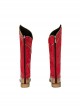 Captain Marvel II Ms. Marvel Combat Clothing Halloween Cosplay Accessories Red Zippered Boots