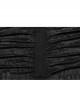 Black Loose Taped Knitted Pointed Hem With Eyelet String Gothic Style Hooded Long Coat