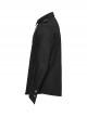 Symmetrical Black Micro Elastic Twill Hollow Hole Punk Style Decadent Long Sleeved Shirt