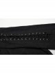 Black Non Stretch Embroidered Woven Patch Pockets Shoulder Straps Gothic Handsome Shirt