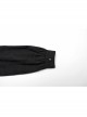Black Non Stretch Embroidered Woven Patch Pockets Shoulder Straps Gothic Handsome Shirt