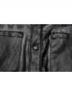 Personalized Black Skull Pattern Embossed Simple Four-Button Gothic Style Embossed PU Leather Shirt