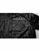 Personalized Black Skull Pattern Embossed Simple Four-Button Gothic Style Embossed PU Leather Shirt