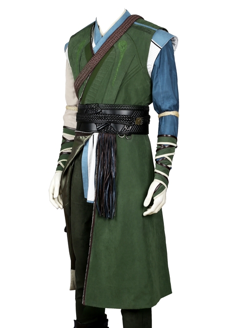 Doctor Strange Baron Mordo Halloween Cosplay Costume Green Long Vest