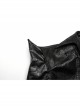 Personalized Exaggerated Black Pu Leather Textured Sharp Cornered Stand Up Collar Punk Style Ultra Short Leather Jacket