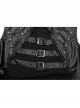 Sexy Black Micro Elastic Rubber Spliced Mesh Wide Shoulder Metal Studs Embellished With Punk Style See Through Vest