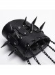Halloween Personalized Black Faux Leather Spliced Dragon Claw Finger Punk Style Cone Gloves