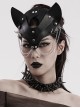 Halloween New Adjustable Metal Chain Spliced With Artificial Leather Special-Shaped Studs Decorated Punk Style Fox Mask