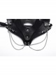 Halloween New Adjustable Metal Chain Spliced With Artificial Leather Special-Shaped Studs Decorated Punk Style Fox Mask
