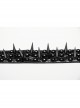 Halloween Black Faux Leather Personalized Glossy Dots And Studded Adjustable Punk Style Spiked Collar