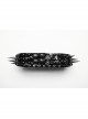 Halloween Black Faux Leather Personalized Glossy Dots And Studded Adjustable Punk Style Spiked Collar