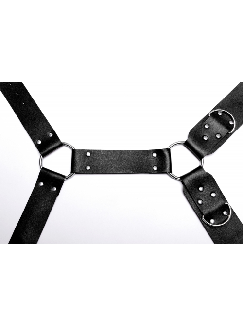 Halloween New Black Artificial Leather Simple And Versatile D-Buckle Decorated Punk Style Harness