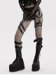 Halloween Sexy Adjustable Black Waist Leggings Punk Style Faux Leather Harness