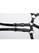 Halloween Sexy Adjustable Black Waist Leggings Punk Style Faux Leather Harness