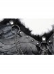 Halloween Black Devil Feather Spliced Artificial Leather With Elastic Straps Punk Style Wing Straps