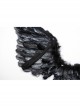 Halloween Black Devil Feather Spliced Artificial Leather With Elastic Straps Punk Style Wing Straps