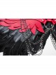 Halloween Black Red Devil Feather Spliced Artificial Leather With Elastic Straps Punk Style Wing Straps