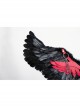 Halloween Black Red Devil Feather Spliced Artificial Leather With Elastic Straps Punk Style Wing Straps
