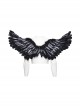 Halloween Black Red Devil Feather Spliced Artificial Leather With Elastic Straps Punk Style Wing Straps