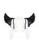 Halloween Black Red Devil Feather Spliced Artificial Leather With Elastic Straps Punk Style Wing Straps