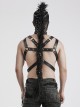 Halloween Black Mesh Spliced Wool All-Inclusive Punk Style Mohawk Hood