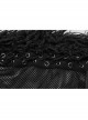 Halloween Black Mesh Spliced Wool All-Inclusive Punk Style Mohawk Hood
