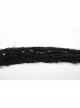 Halloween Black Mesh Spliced Wool All-Inclusive Punk Style Mohawk Hood