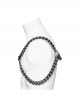 Halloween Silver And Black Thick Aluminum Chain Link Adjustable Elastic Elastic Punk Style Straps