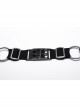Halloween Silver And Black Thick Aluminum Chain Link Adjustable Elastic Elastic Punk Style Straps