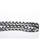 Halloween Silver And Black Thick Aluminum Chain Link Adjustable Elastic Elastic Punk Style Straps