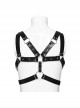 Halloween Black Double Layer Adjustable Cross Faux Leather Punk Style Men's Harness