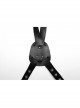 Halloween Black Cross Faux Leather With Practical Pockets And Punk Style Vest Straps